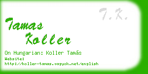 tamas koller business card